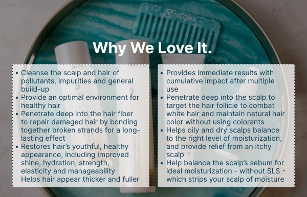 Image describing the benefits of the Summer Hair Essentials Set. 